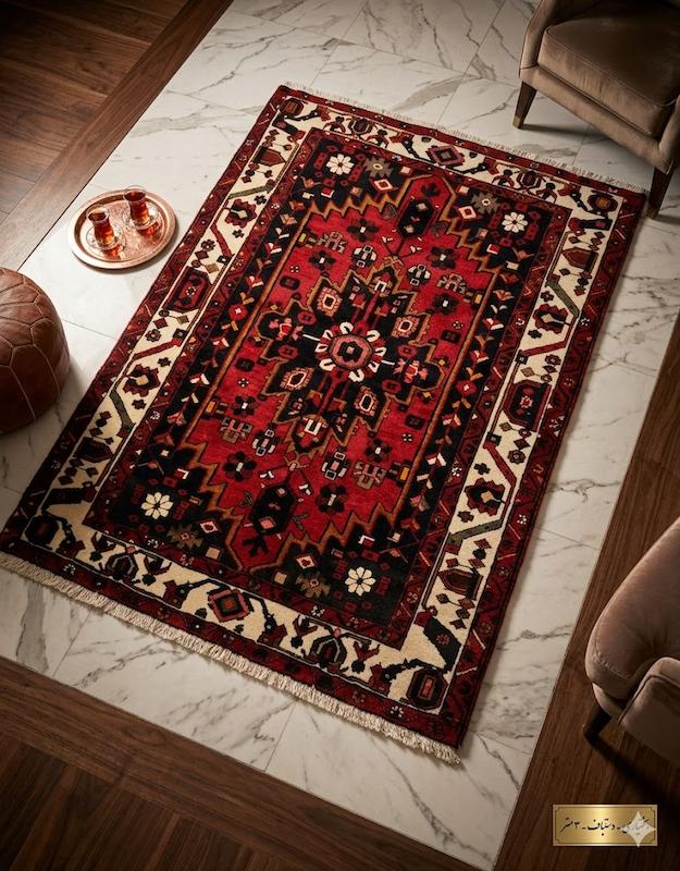 فرش دستبافت مدل بختیاری طرح «خورشید زاگرس»