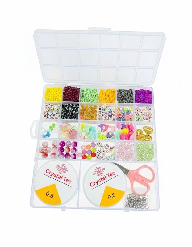 پک مهره‌سازی همه‌کاره Crystal Box مدل Rainbow Craft Box