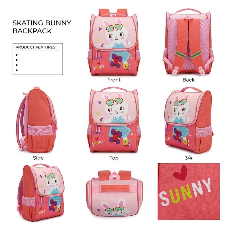 کوله پشتی صندوقی وارداتی طرح خرگوش (Skater Bunny)