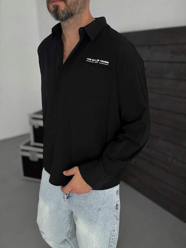 پیراهن تک جیب مشکی