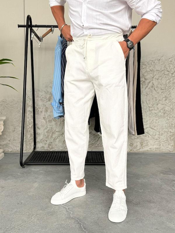 شلوار سفید بوی فرند