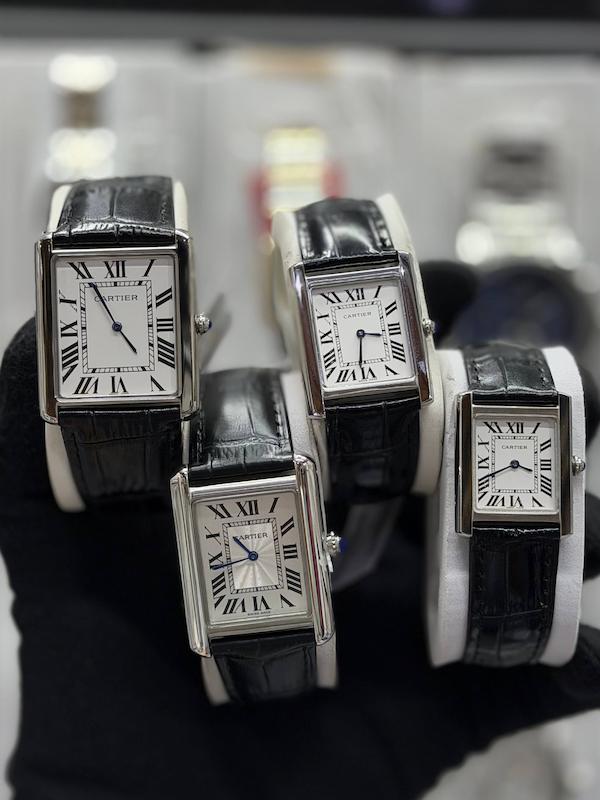 ساعت کارتیه تانک سولو بند چرمی Cartier Tank Solo