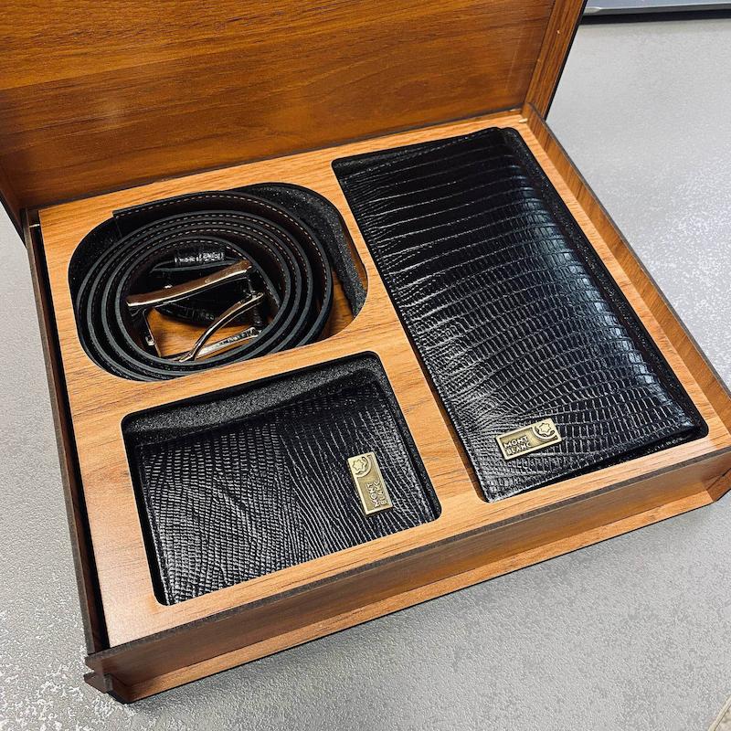 ست چرم طبیعی مردانه