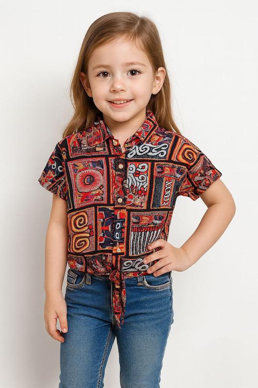 شومیز نخی جلو گره ای