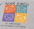 تیشرت پسرانه طرح bear emoji وارداتی | تیشرت نخی 