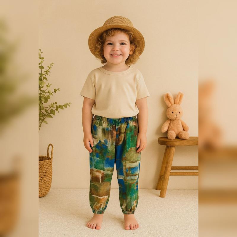 شلوار نخی دخترانه