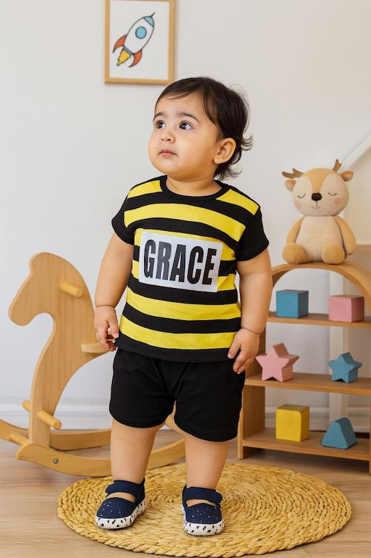 تیشرت شلوارک راه راه