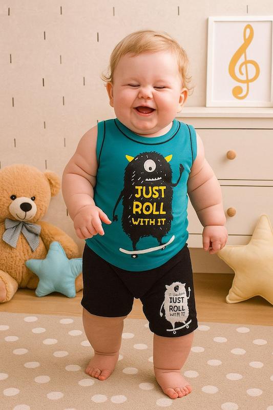 تیشرت شلوارک هیولا بانمک