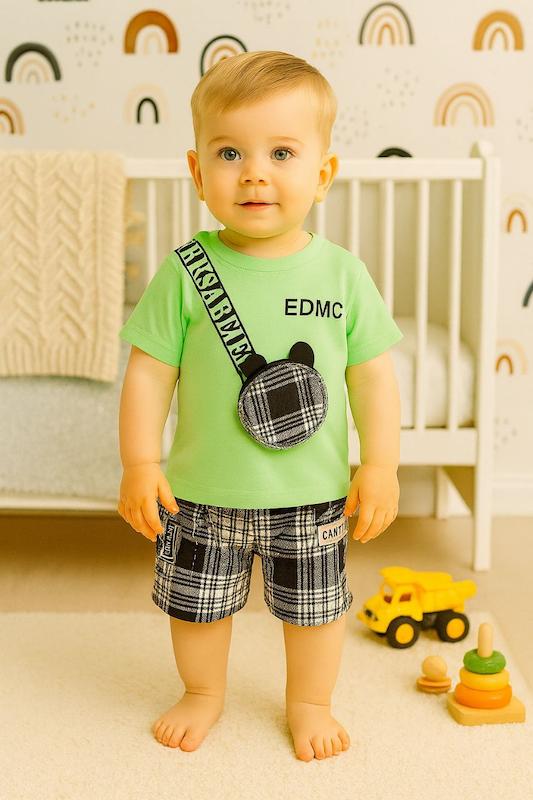 تیشرت شلوارک چهارخونه