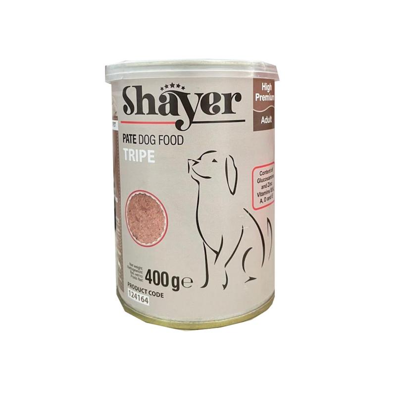 کنسرو غذای سگ شایر مدل پته سیرابی کد 056 وزن 400 گرم