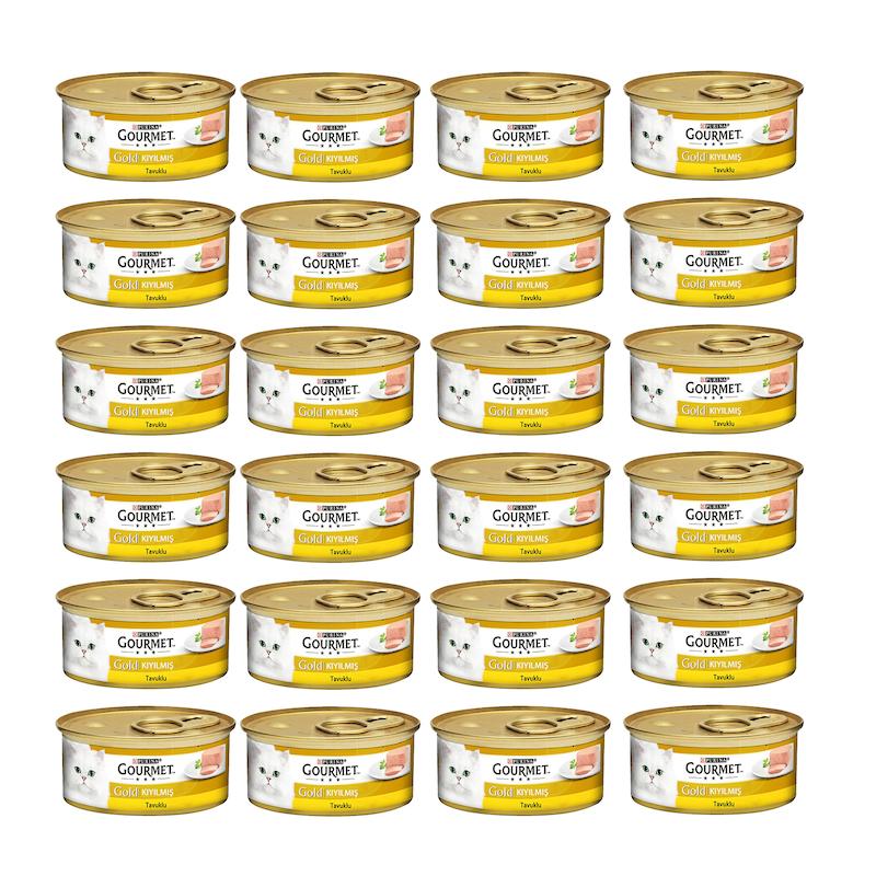 کنسرو گربه پورینا گورمت گلد مدل گوشت مرغ وزن 85 گرم بسته 24 عددی