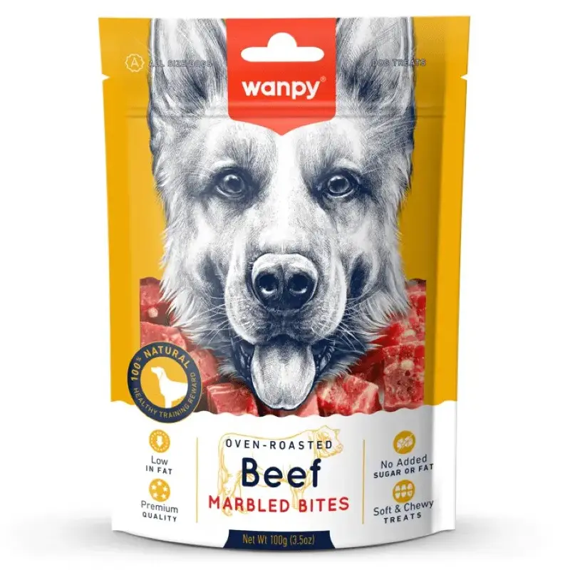 تشویقی سگ ونپی مدل تکه های بیف 100 گرم