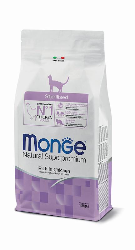 غذای خشک گربه عقیم شده مونژه استریلایزد با طعم مرغ Monge Sterilised  وزن 1.5 کیلوگرم