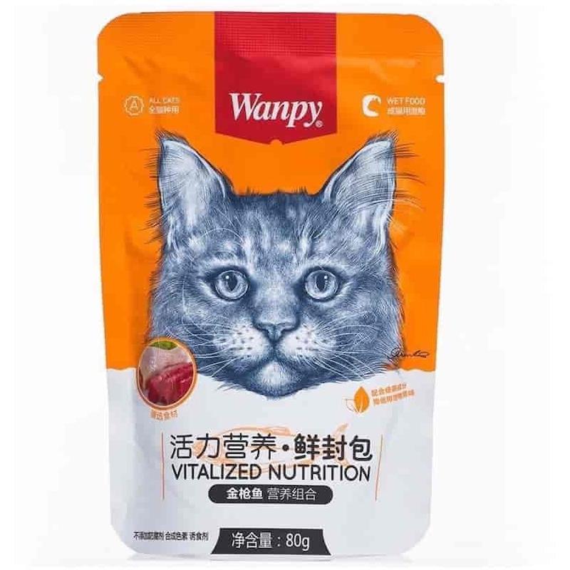 پوچ گربه ونپی ماهی تن و مرغ 80g نارنجی