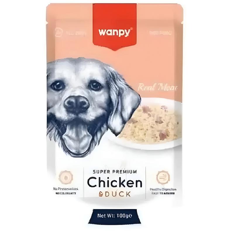 پوچ سگ سوپر پریمیوم ونپی مرغ و اردک 100 گرم