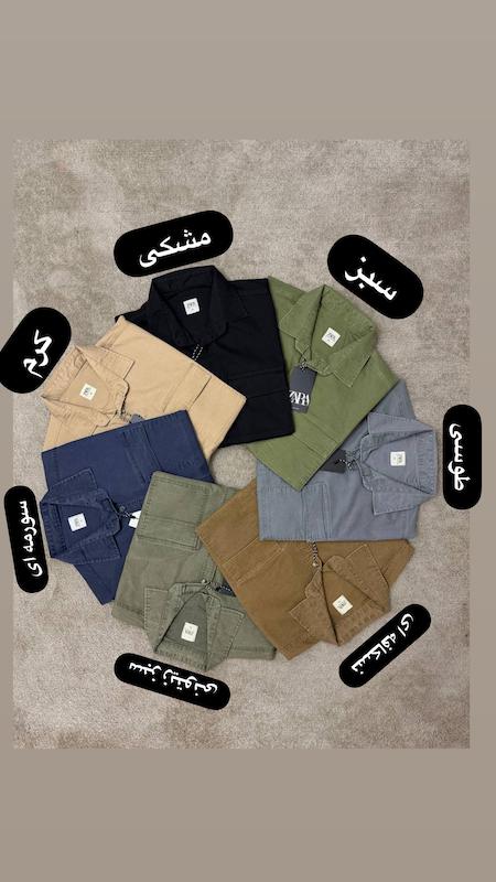 پیراهن استین کوتاه کتان دو جیب 2646