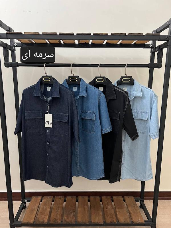 پیراهن جین دوجیب استین کوتاه 2534