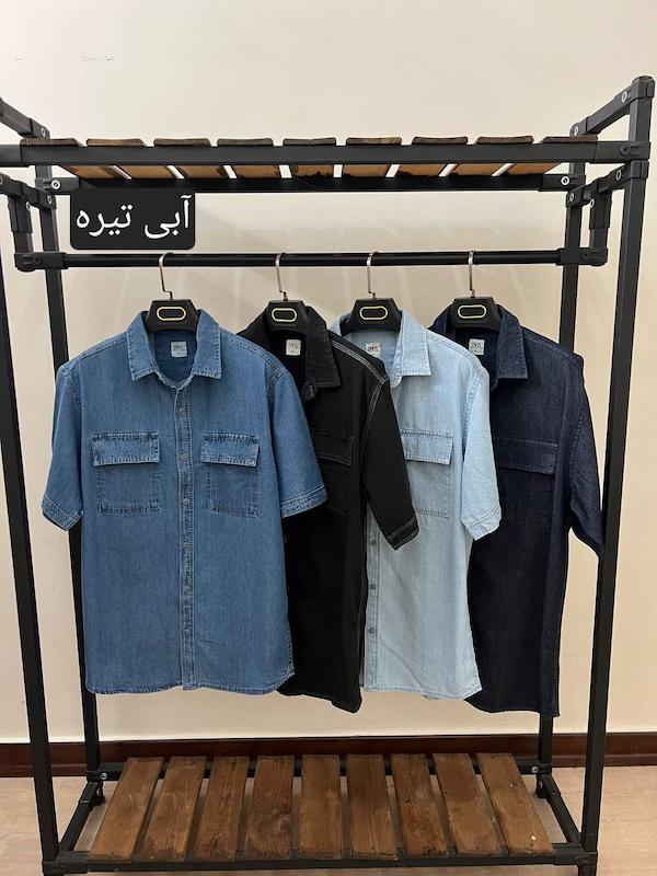 پیراهن جین دوجیب استین کوتاه 2534