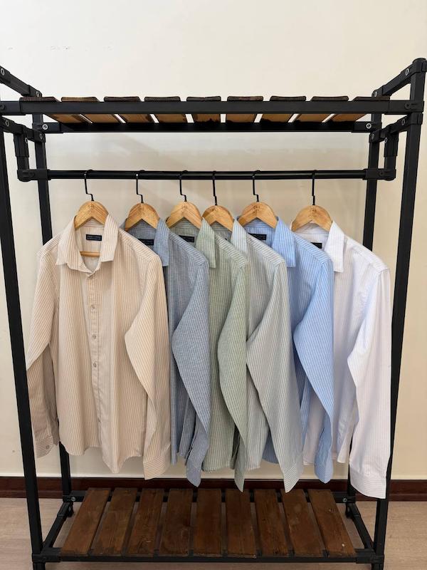 پیراهن راه راه نخ پنبه 2633