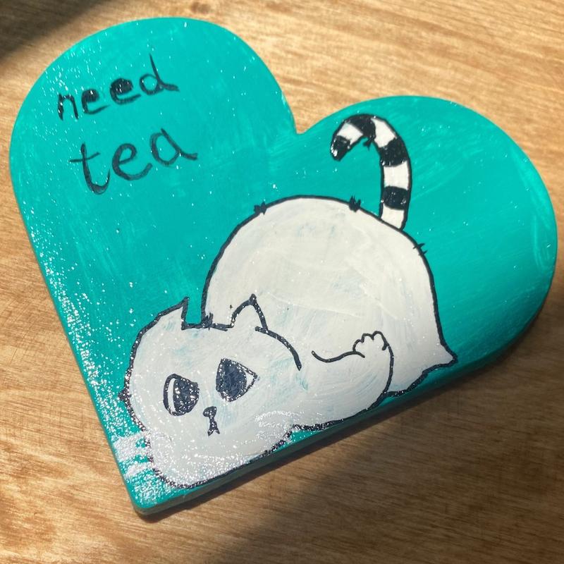 زیرلیوانی گربه تک