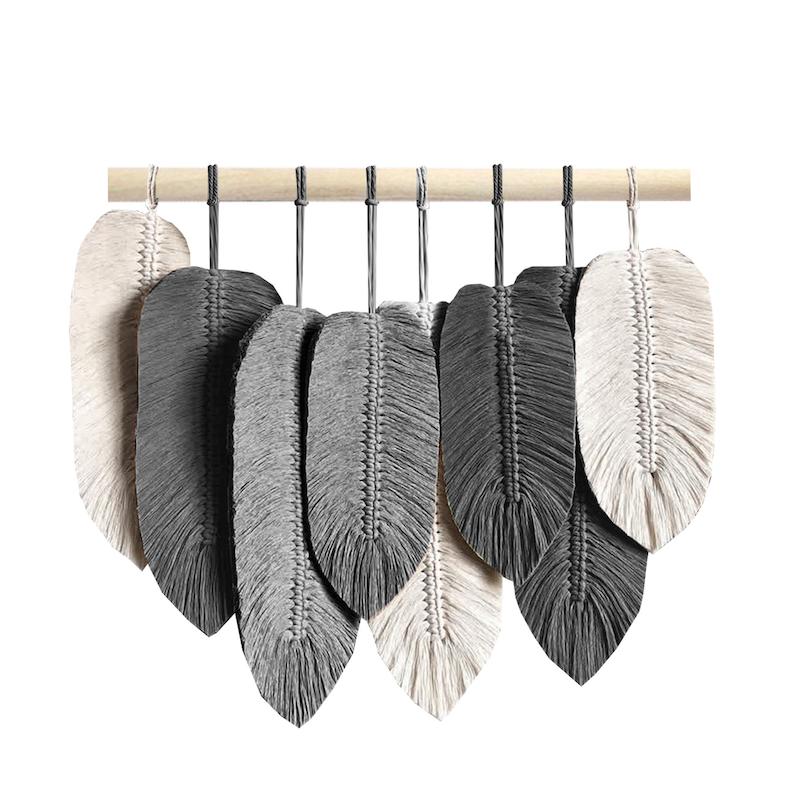 دیوارکوب بافتنی مدل مکرومه طرح برگ کد 4735-کپی