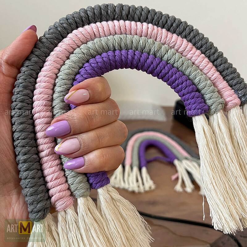 دیوارکوب فانتزی اتاق کودک طرح رنگین کمان صورتی