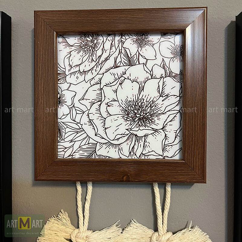 جاکلیدی مجموعه سه عددی گل چوبی