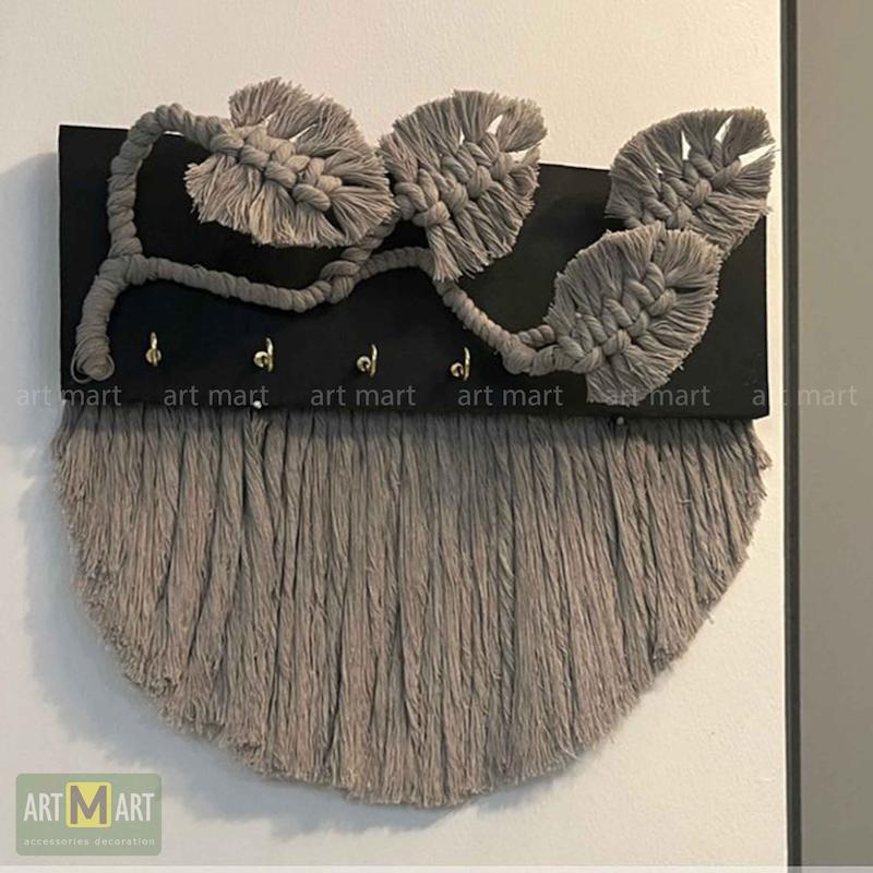 جاکلیدی چوبی مدل شاخ و برگ