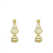 گوشواره طلا مدل هندسی کد GA10102