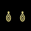 گوشواره طلا مدل اشک اسلیمی کد GA10262