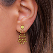 گوشواره طلا مدل مثلث و ستاره کد GA10329