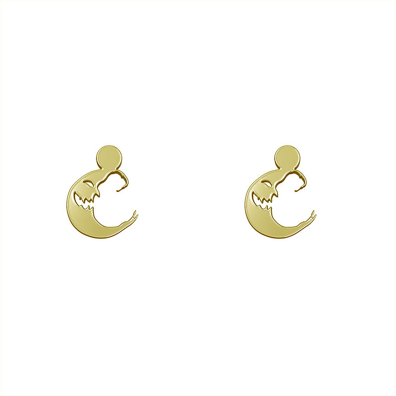 گوشواره طلا مدل ماه ترسناک کد GA10373
