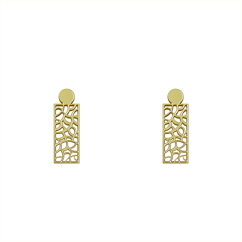 گوشواره طلا مدل مستطیل کد GA10477