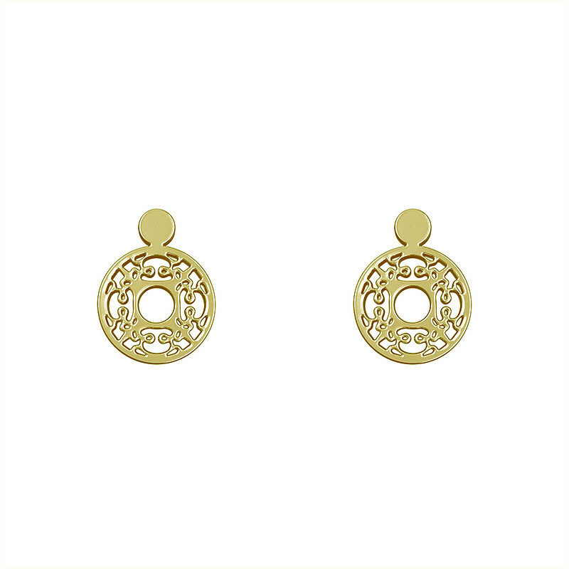 گوشواره طلا مدل دایره اسلیمی کد GA10540