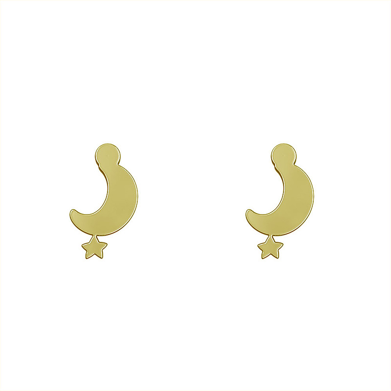 گوشواره طلا مدل ماه و ستاره کد GA10686