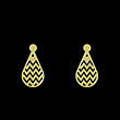 گوشواره طلا مدل اشک زیگ زاگ کد GA10832