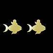 گوشواره طلا مدل ماهی کد GA10867