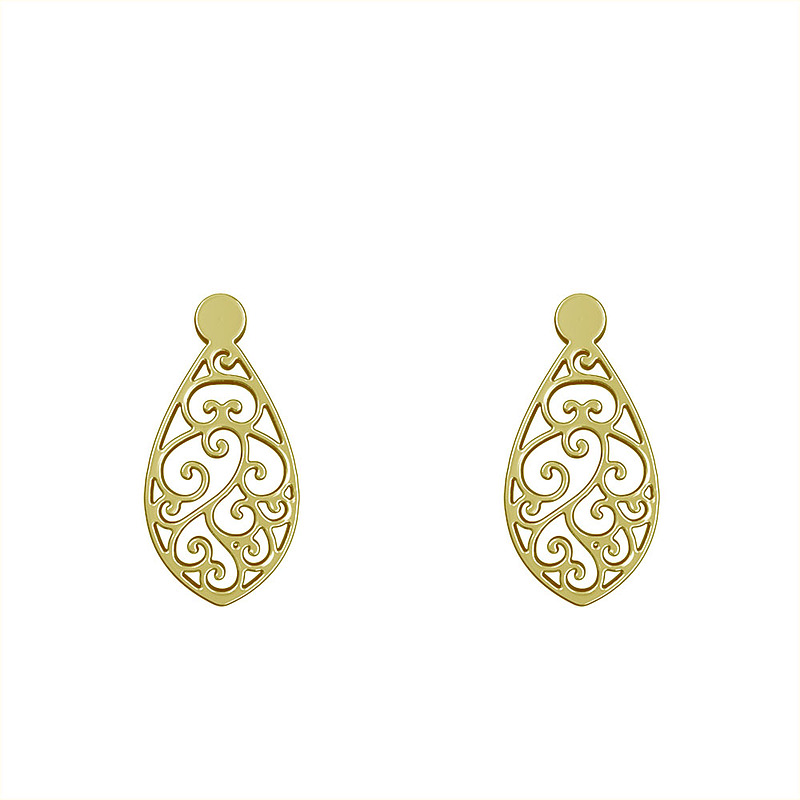 گوشواره طلا مدل اشک اسلیمی کد GA11341