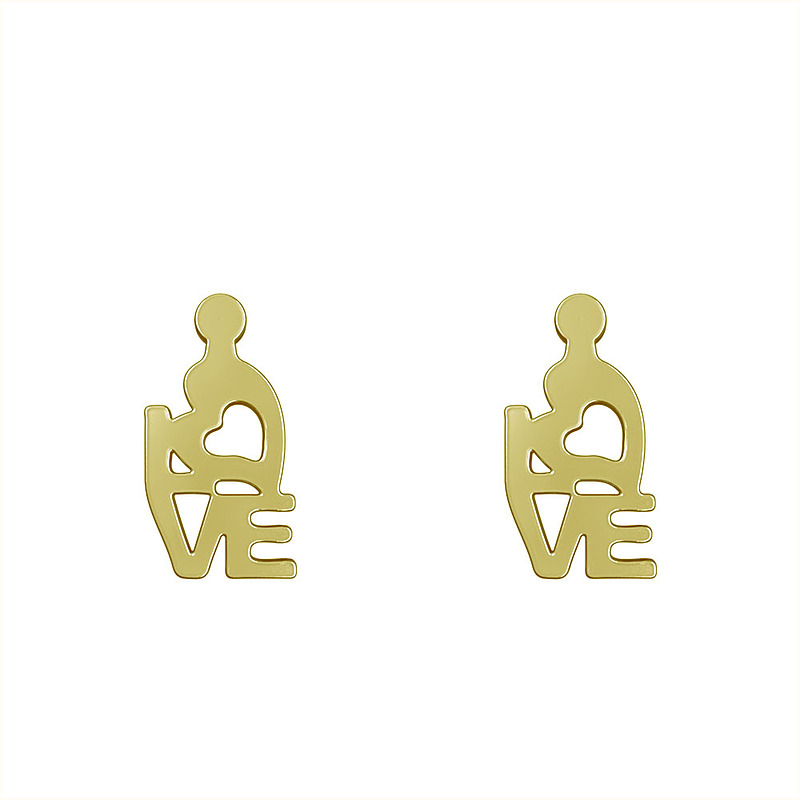 گوشواره طلا مدل love کد GA11519