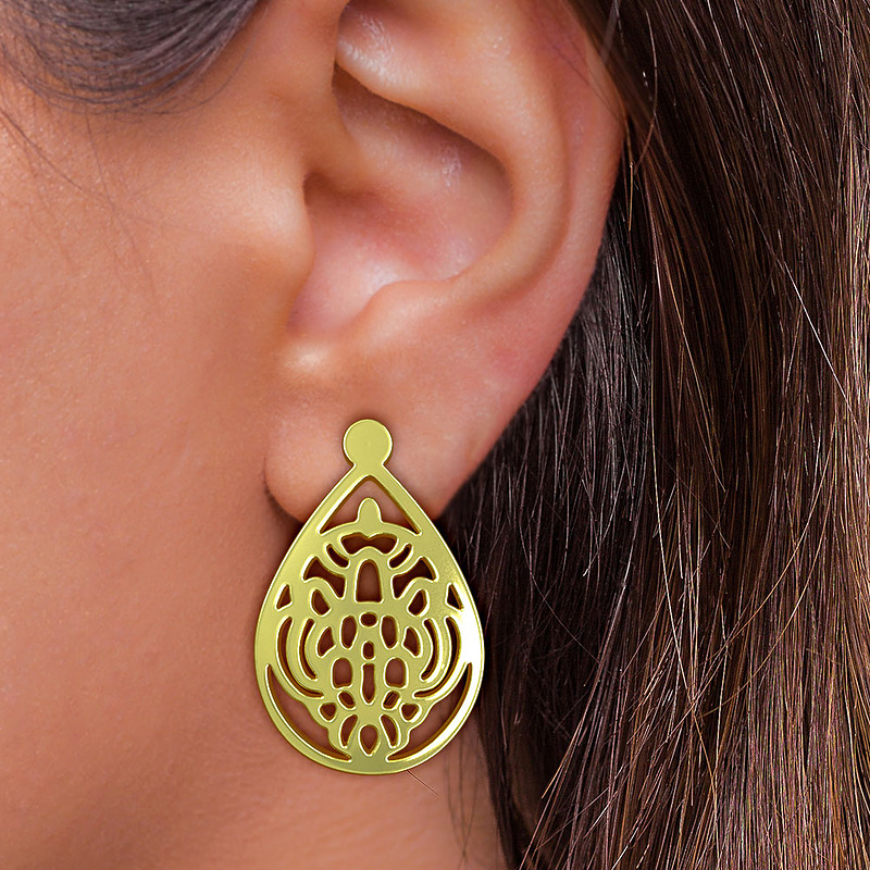 گوشواره طلا مدل هندسی کد GA11598