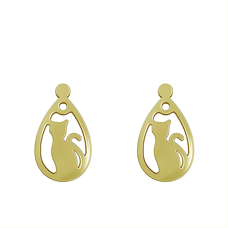 گوشواره طلا مدل گربه کد GA11638