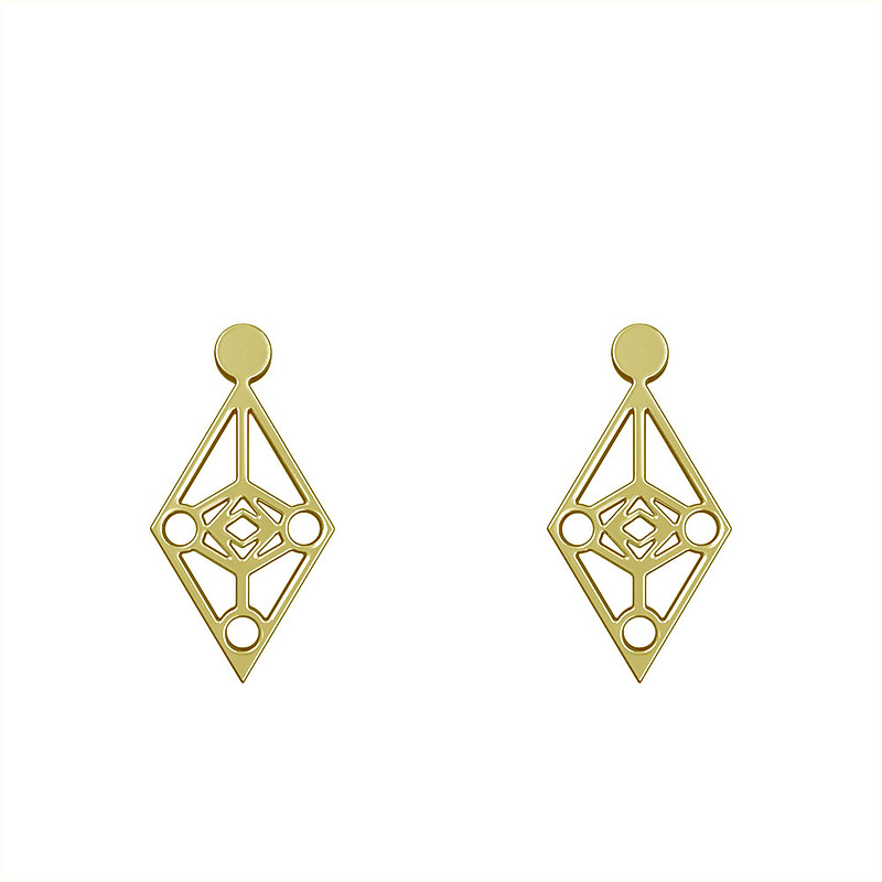 گوشواره طلا مدل لوزی کد GA11682