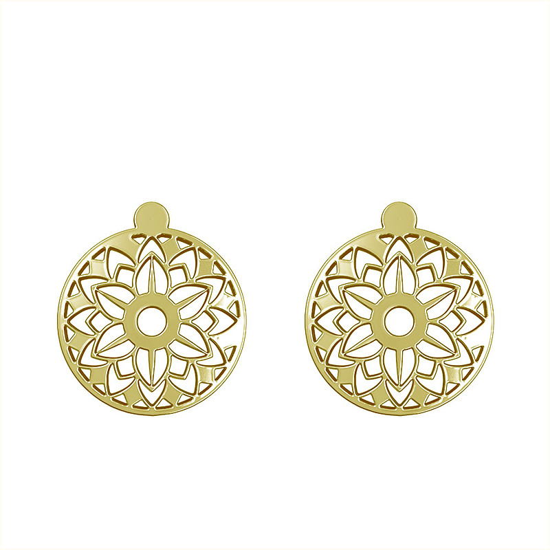 گوشواره طلا مدل دایره اسلیمی کد GA11778