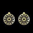 گوشواره طلا مدل دایره اسلیمی کد GA11778