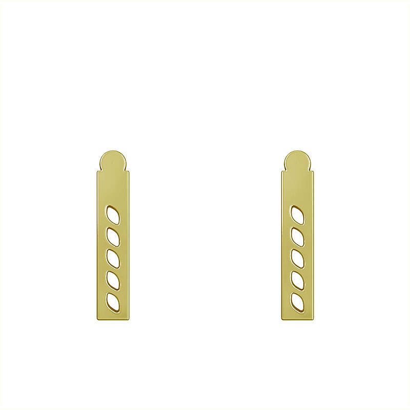 گوشواره طلا مدل مستطیل کد GA12106