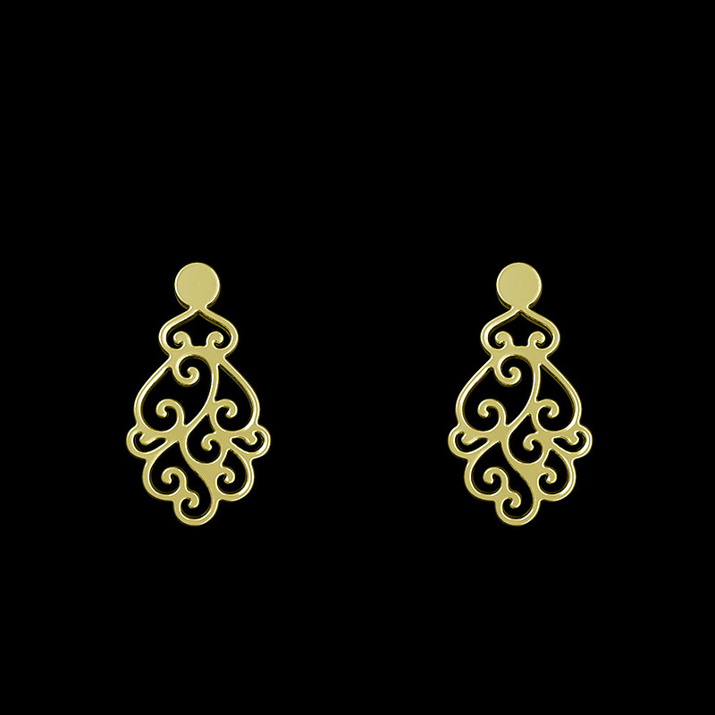 گوشواره طلا مدل اسلیمی کد GA12205