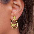 گوشواره طلا مدل گوزن کد GA12235