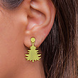 گوشواره طلا مدل درخت کریسمس کد GA12327