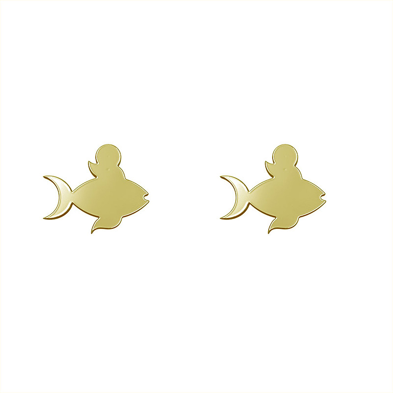 گوشواره طلا مدل ماهی کد GA12475