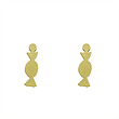 گوشواره طلا مدل شکلات کد GA12522